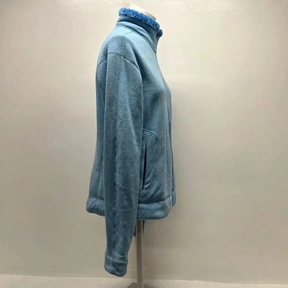 Mountain Hardwear Jacket Coat 1/2 Zip Teddy Fleece Lined Light Blue Size Medium - Picture 4 of 12